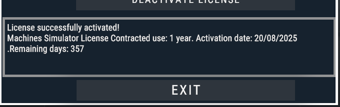 Activation successful