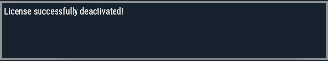 Deactivation success