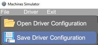 Save Driver Configuration