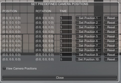 Camera Positions