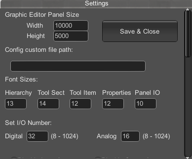 Settings Menu