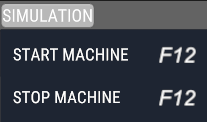Simulation Menu