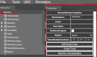 Machine Object Properties
