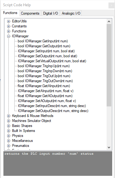 Functions Tab