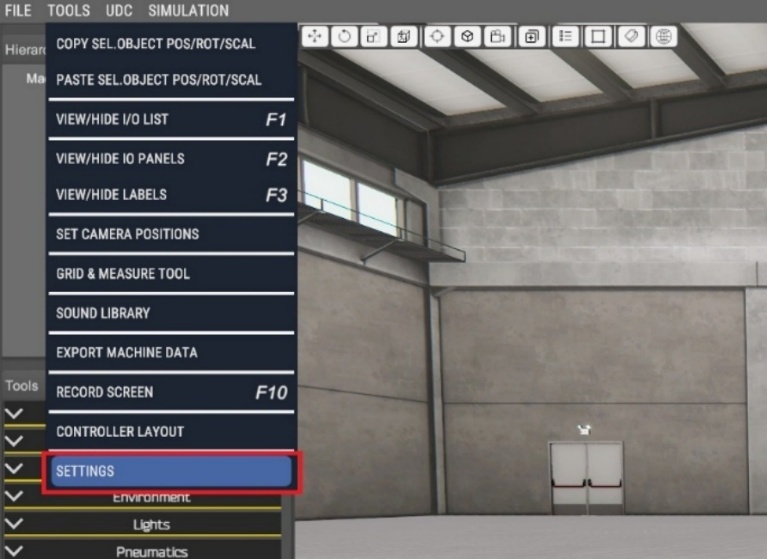 Settings Menu