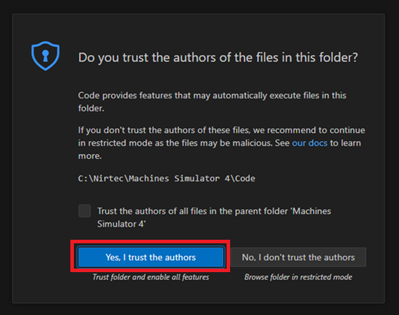 Trust Authors Prompt