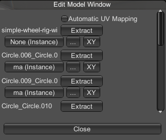 Edit Model Functions