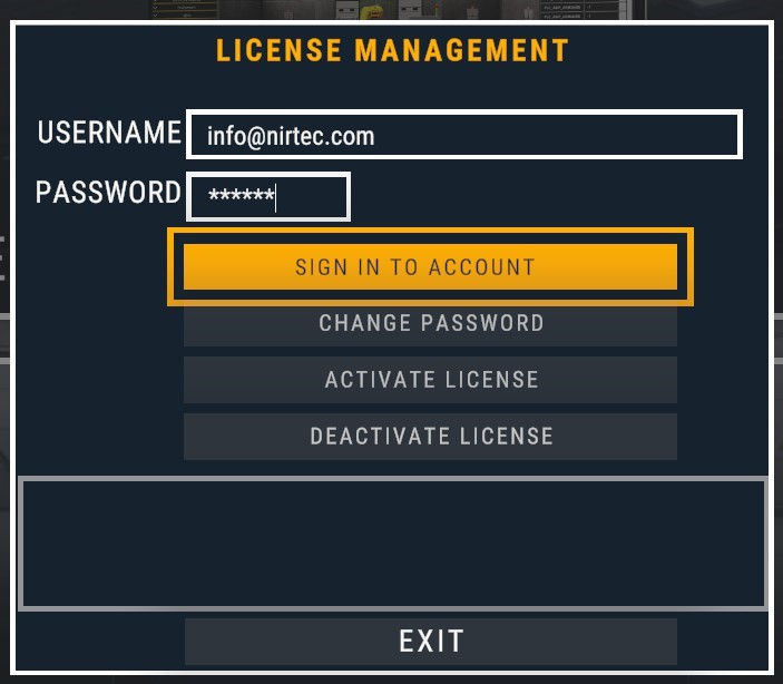 Sign in to account