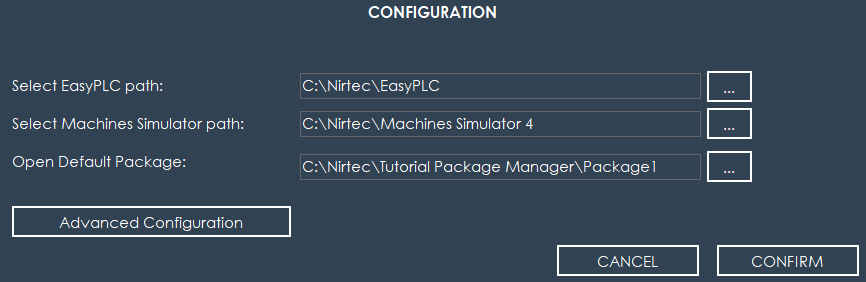 Configuration Menu